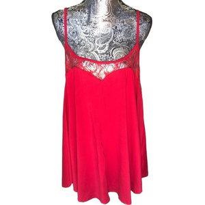Ekouaer red intimate nightie pajama dress XL‎